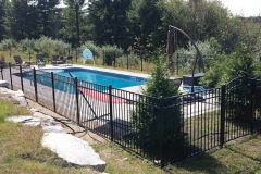 4.5' Pool Code Granite Style Black Aluminum Fence