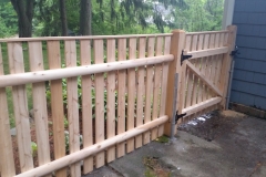 4' Cedar Spaced Board Wood Fence With Cap Strip