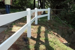 2 Rail Vinyl Post and Rail Fence
